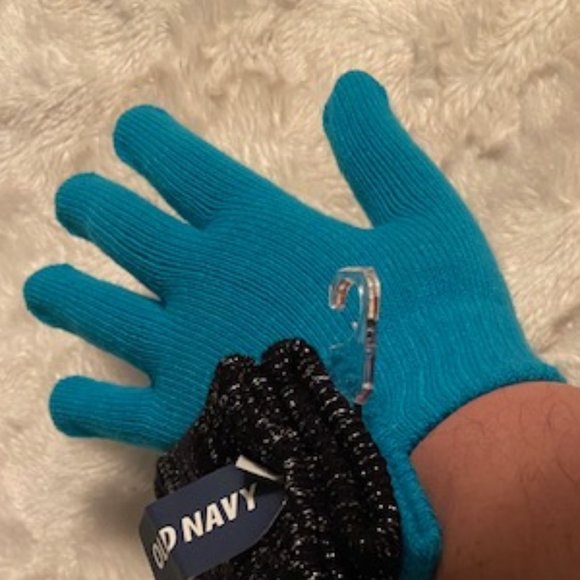 2/$25 Old Navy Gloves Turquoise and Black One Size NWT - Picture 7 of 8